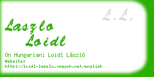 laszlo loidl business card
